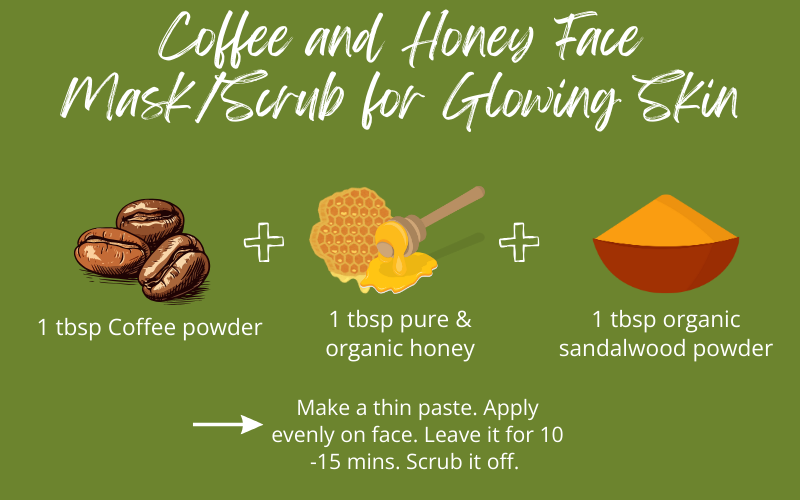 coffee face mask for glowing skin
